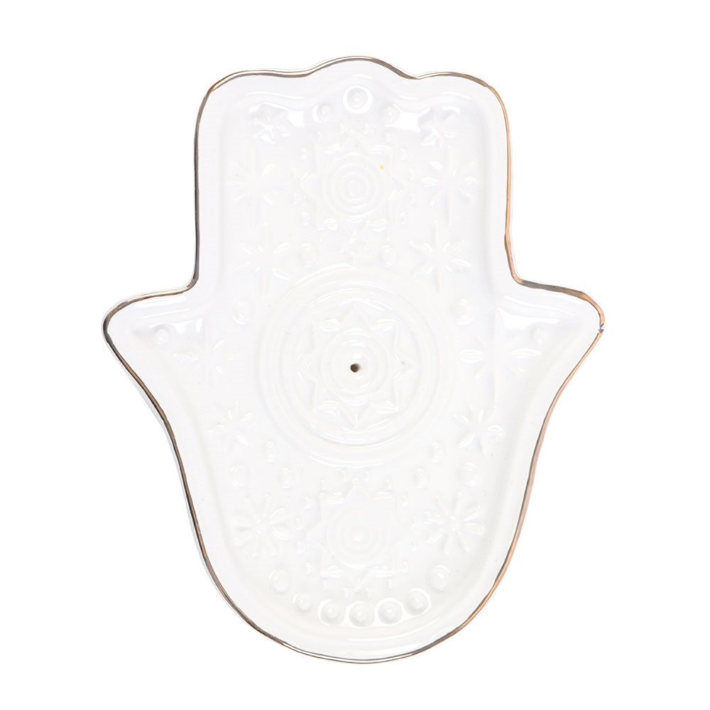 Something Different - White Hand of Hamsa and Weihrauchhalter - WeiÃŸ